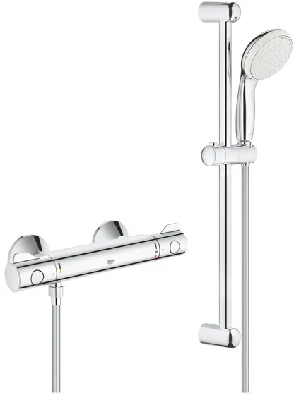Grohe Tempesta II Duschset inkl. Grohtherm 800 Duscharmatur, Krom